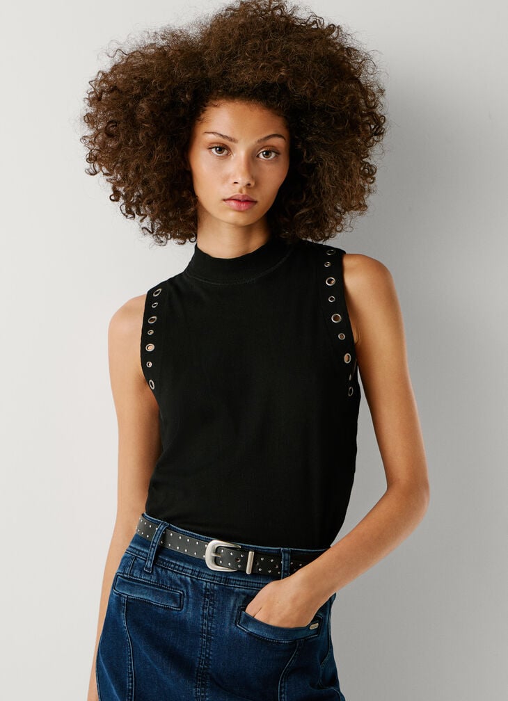 Pepe Jeans sleeveless ribbed top