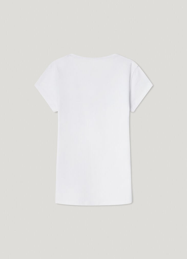 Pepe Jeans Slim Fit Glitter Logo T-shirt