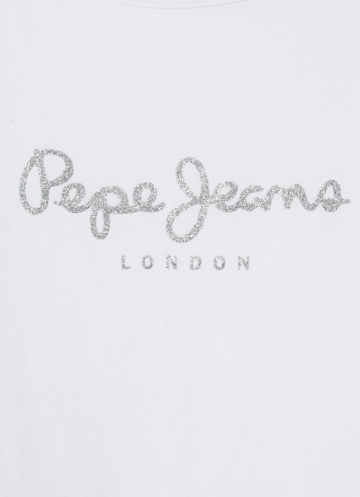 Pepe Jeans Slim Fit Glitter Logo T-shirt