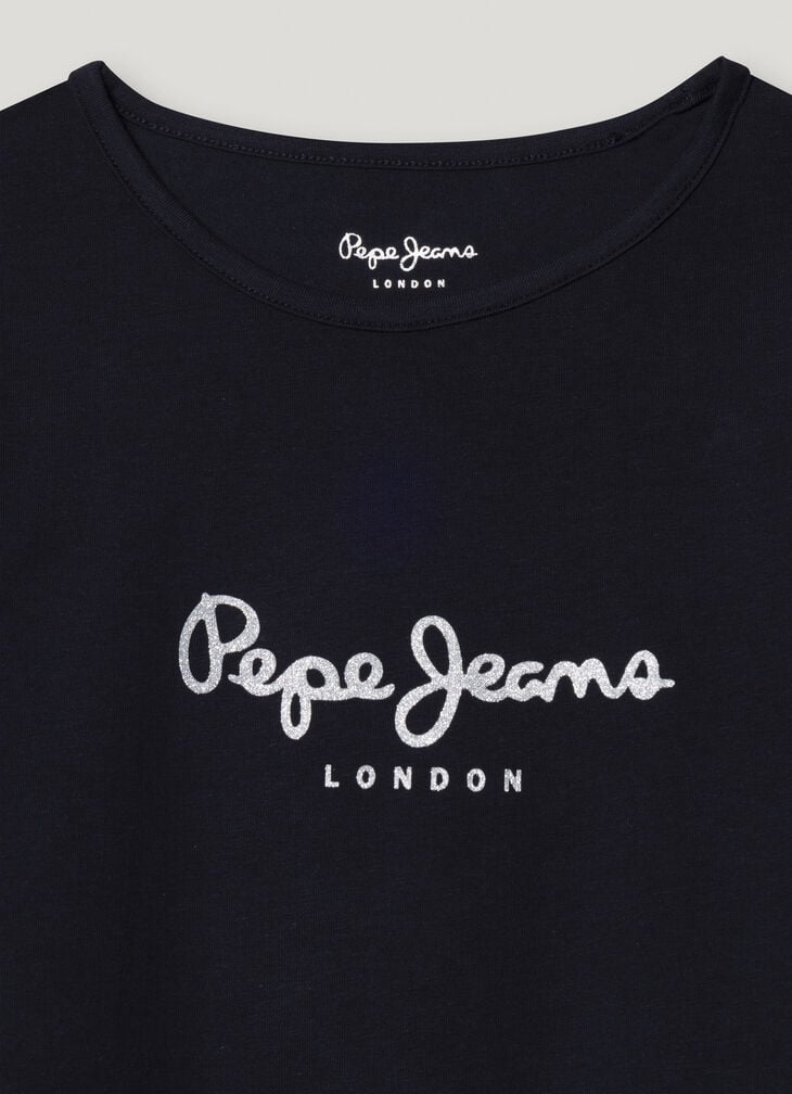 Pepe Jeans Slim Fit Glitter Logo T-shirt