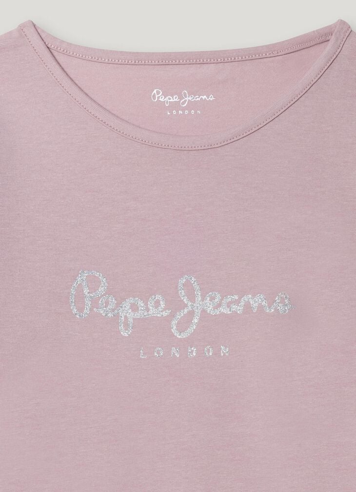 Pepe Jeans Slim Fit Glitter Logo T-shirt