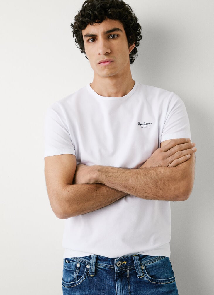 Pepe Jeans slim fit logo print t-shirt
