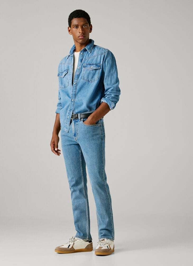 Pepe Jeans slim fit mid-rise jeans - hatch