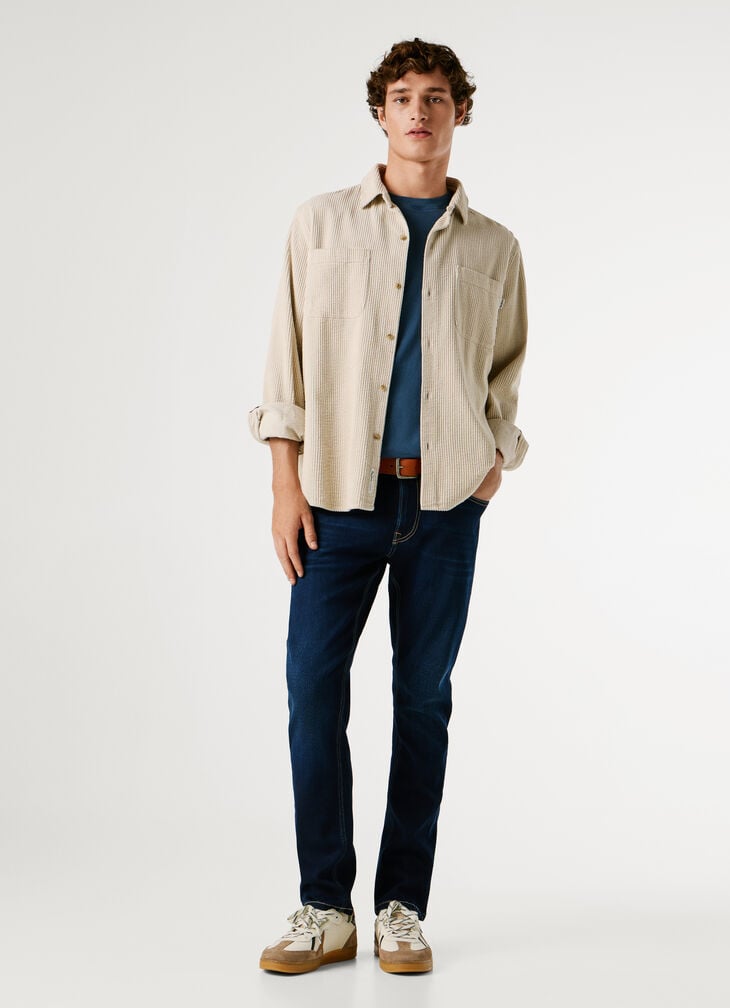 Pepe Jeans slim fit mid-rise jeans - track