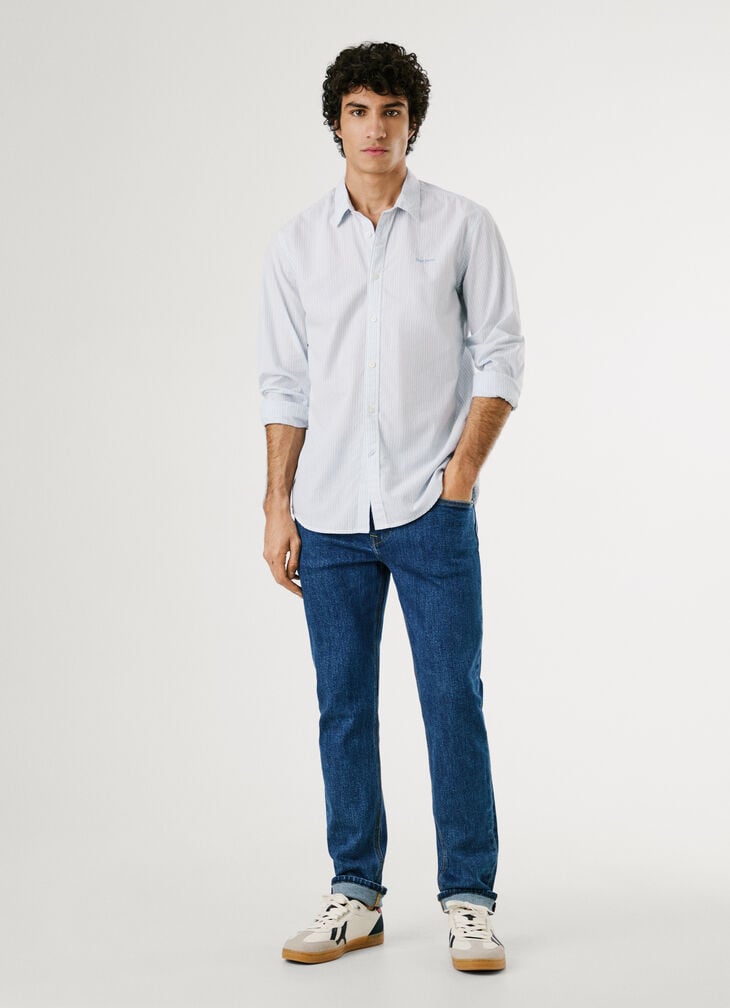 Pepe Jeans Slim Fit Striped Poplin Shirt