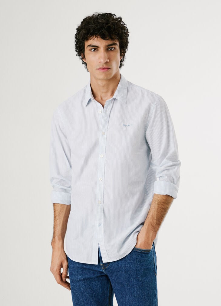 Pepe Jeans Slim Fit Striped Poplin Shirt