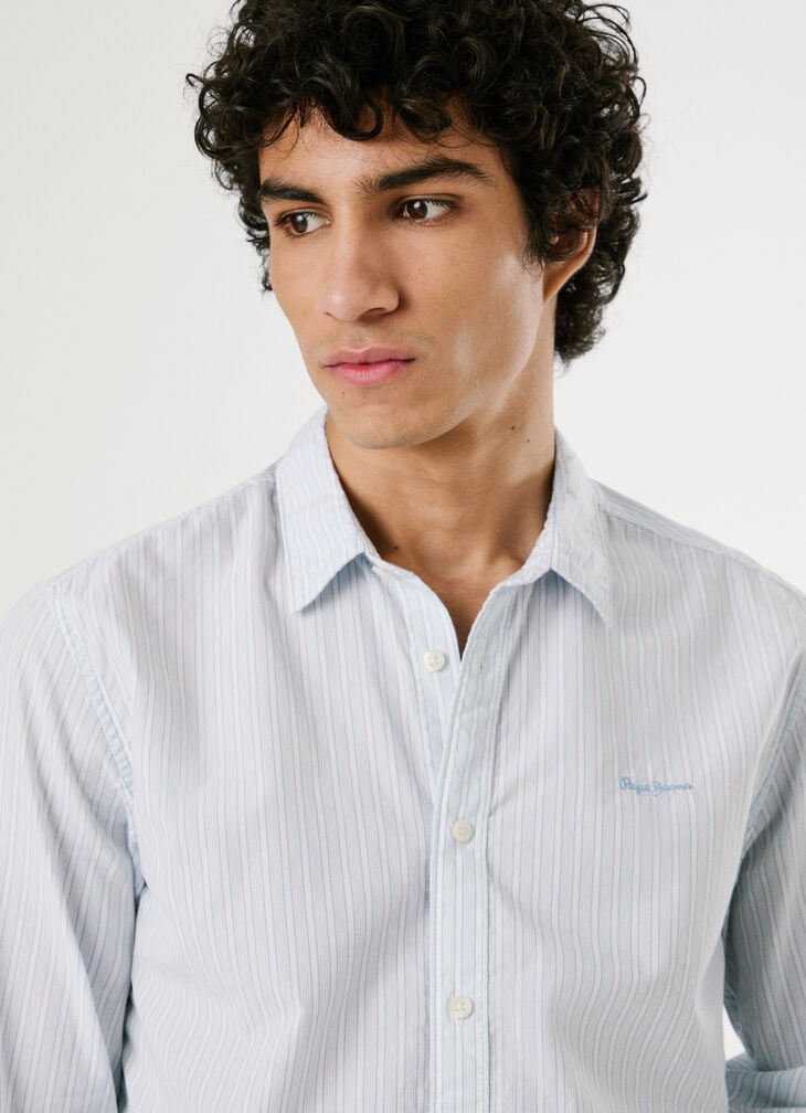 Pepe Jeans Slim Fit Striped Poplin Shirt