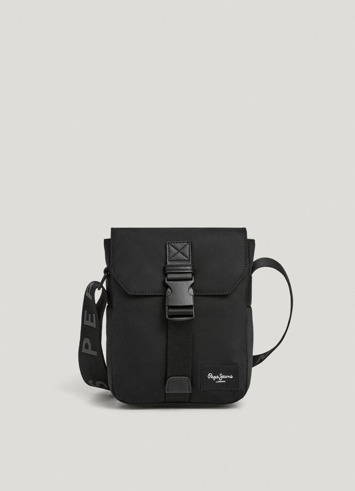 Pepe Jeans snap closure reporter bag