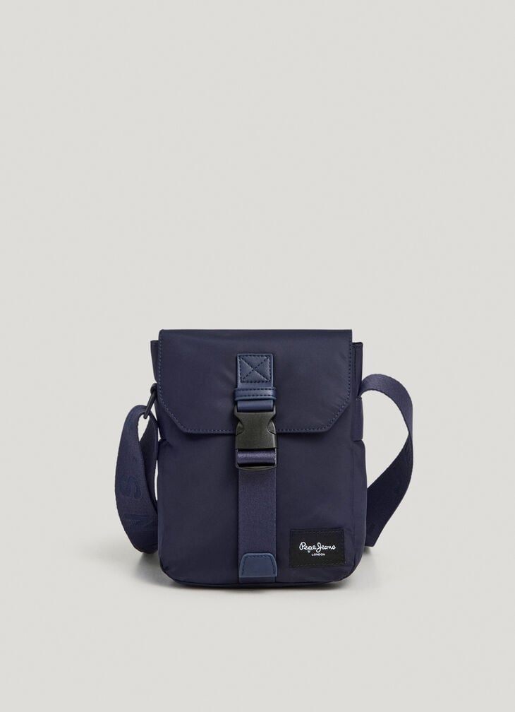 Pepe Jeans snap closure reporter bag