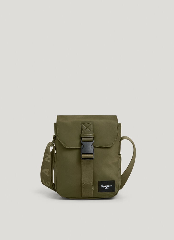 Pepe Jeans snap closure reporter bag