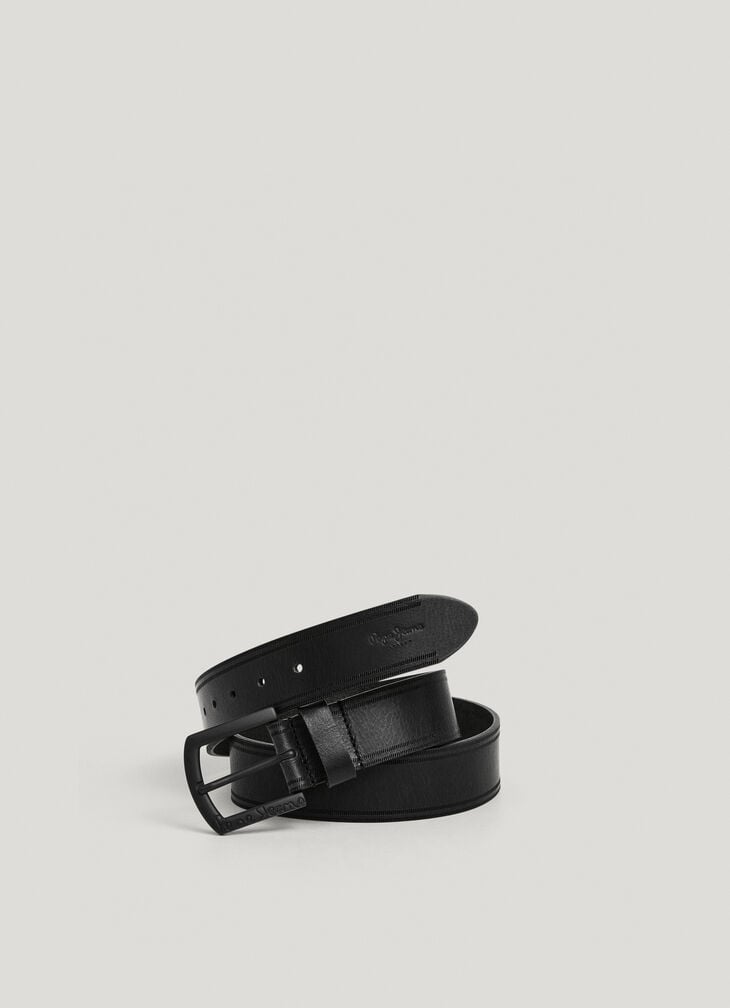 Pepe Jeans square buckle leather belt