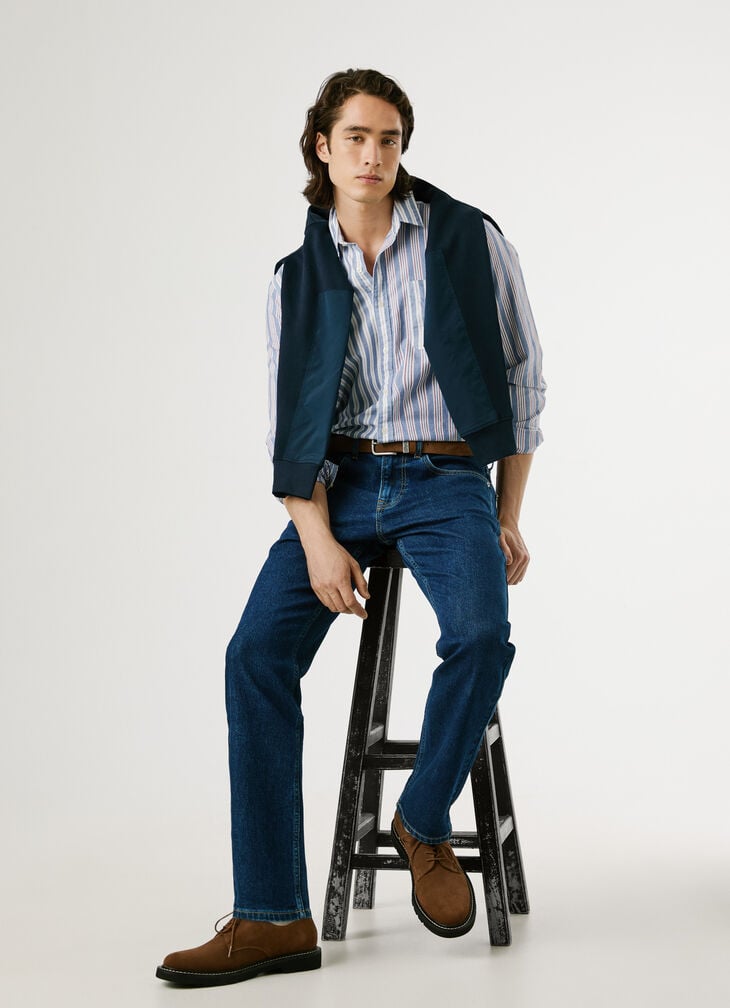 Pepe Jeans straight fit mid-rise jeans - cash