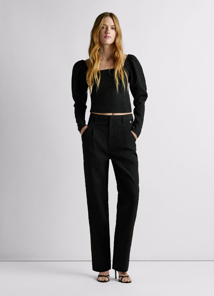 Pepe Jeans Straight Jacquard Trousers