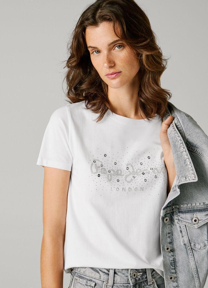 Pepe Jeans strass logo t-shirt