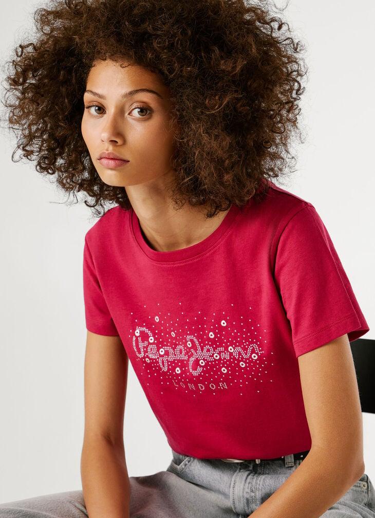 Pepe Jeans strass logo t-shirt