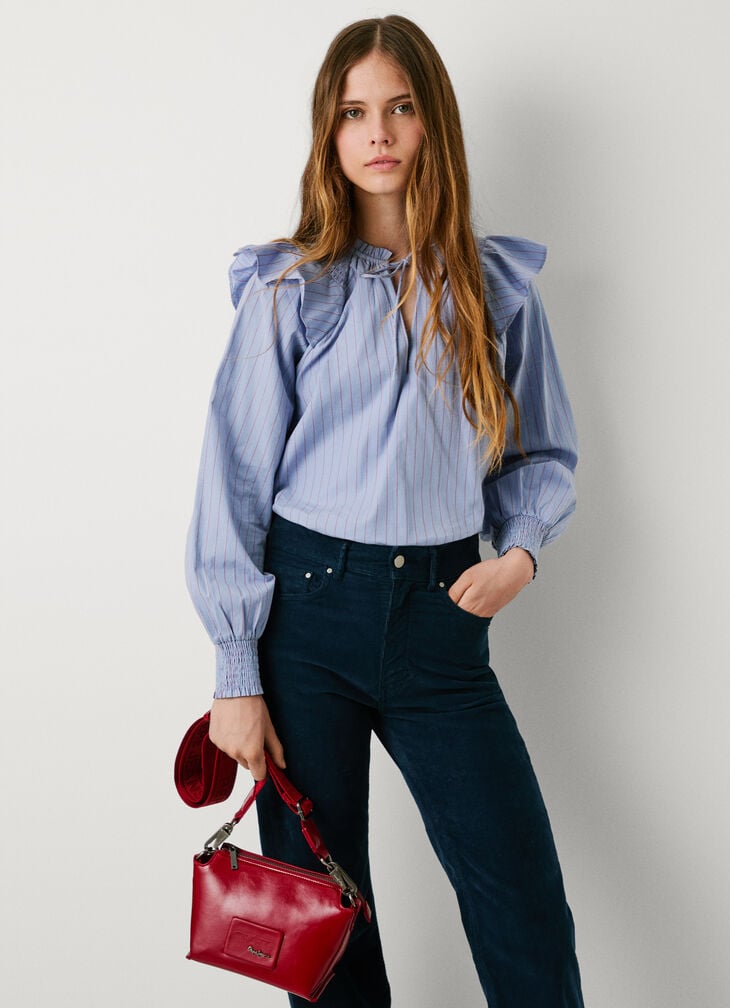 Pepe Jeans striped poplin blouse