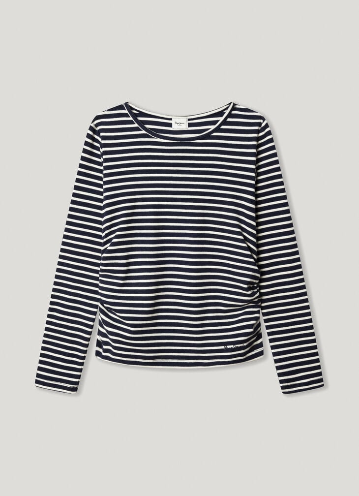 Pepe Jeans striped ribbed t-shirt