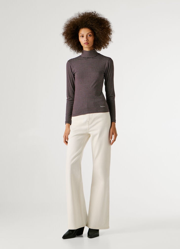 Pepe Jeans Striped Ribbed T-shirt