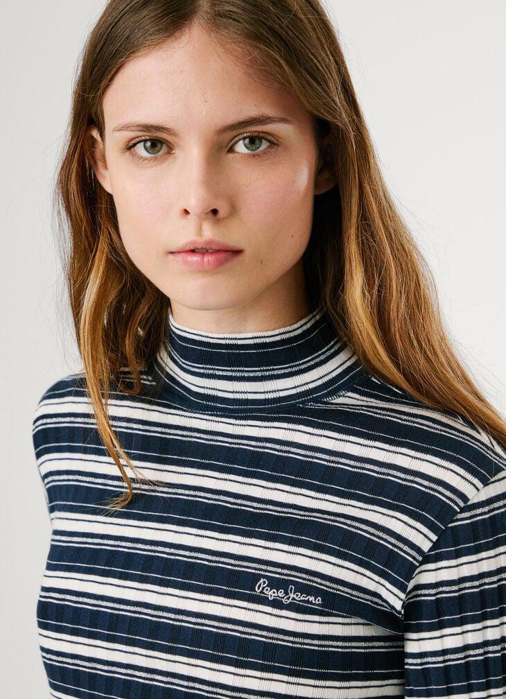Pepe Jeans Striped Ribbed T-shirt