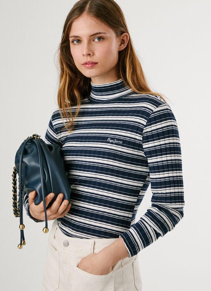 Pepe Jeans striped ribbed t-shirt