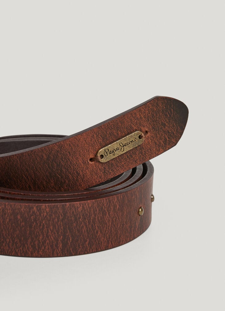 Pepe Jeans Studded Leather Belt