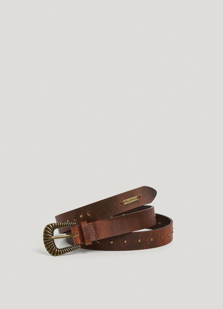 Pepe Jeans studded leather belt