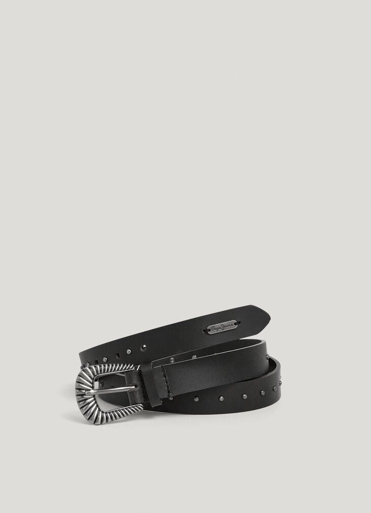 Pepe Jeans studded leather belt