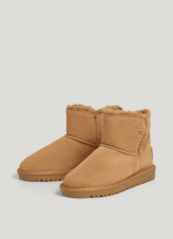 Pepe Jeans Suede Ankle Boots With Studs