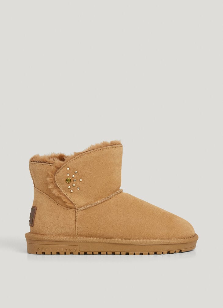 Pepe Jeans suede ankle boots with studs