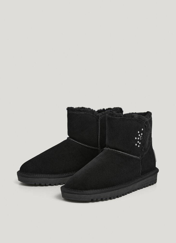 Pepe Jeans Suede Ankle Boots With Studs