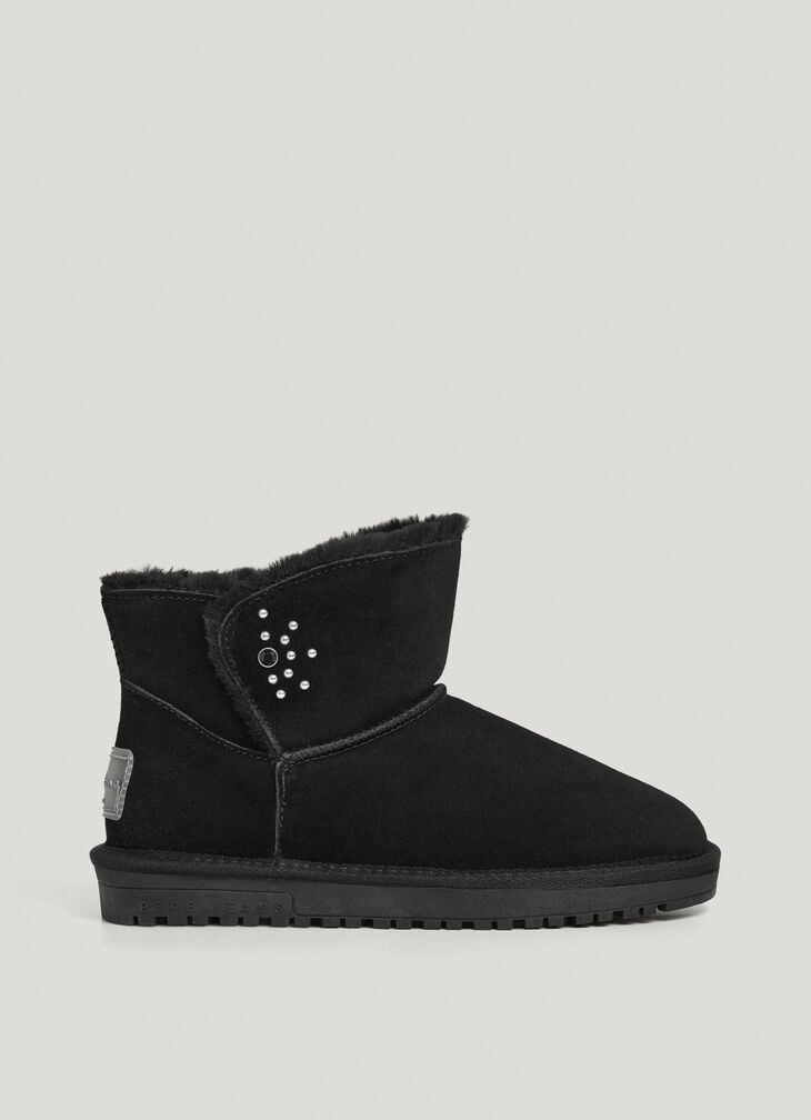 Pepe Jeans suede ankle boots with studs