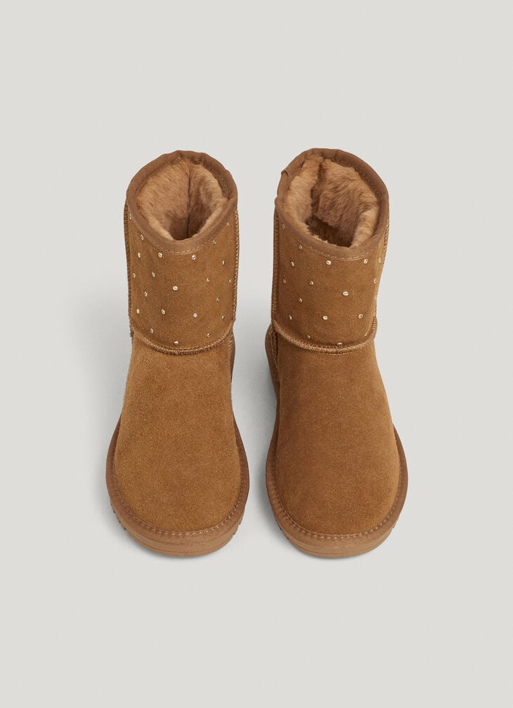 Pepe Jeans Suede Ankle Boots With Studs