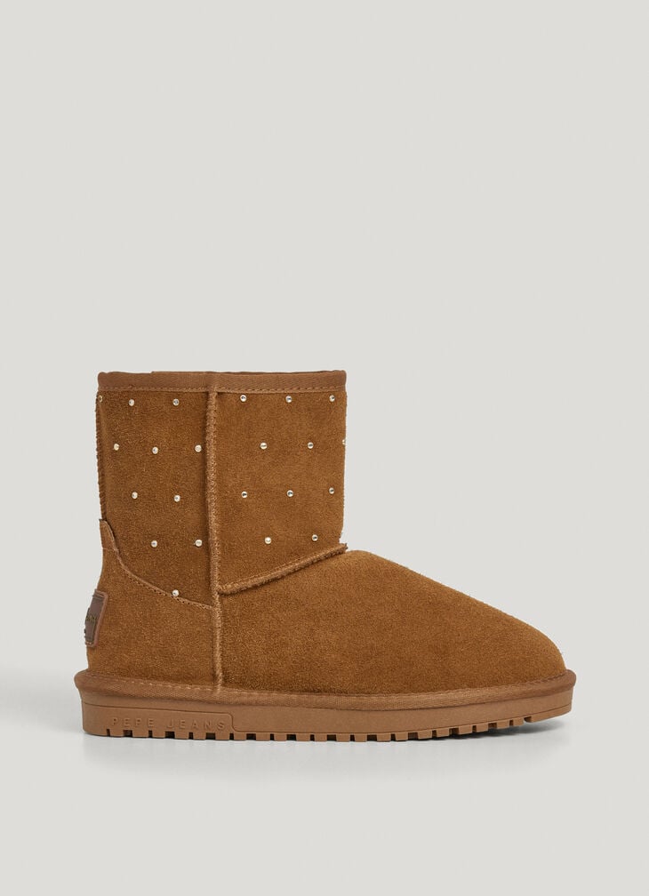 Pepe Jeans suede ankle boots with studs