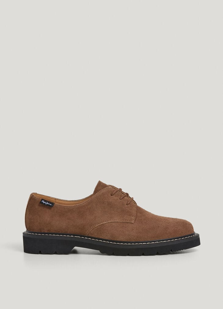 Pepe Jeans suede blucher shoes