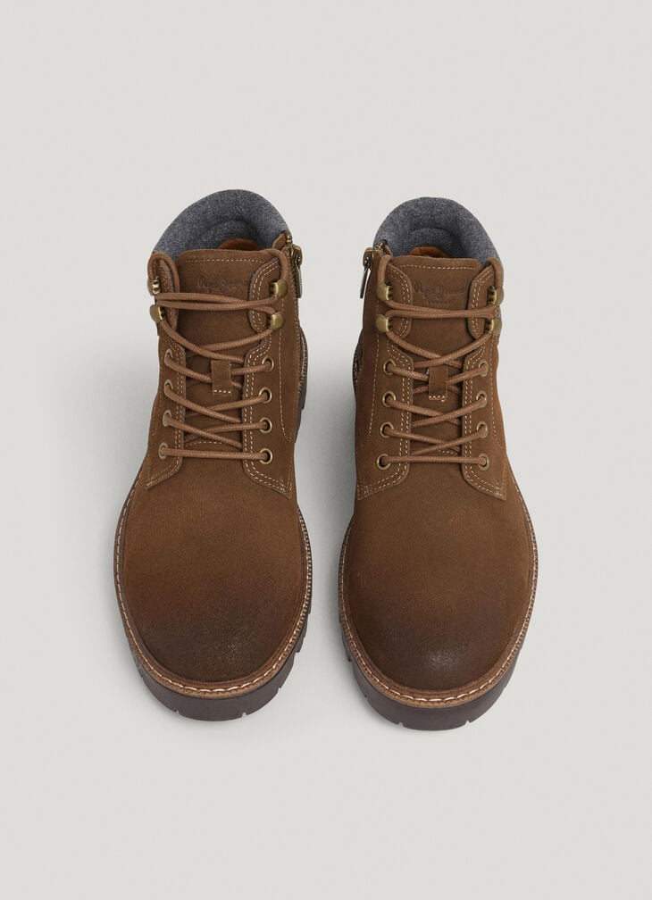 Pepe Jeans Suede Boots With Lace-up Fastening