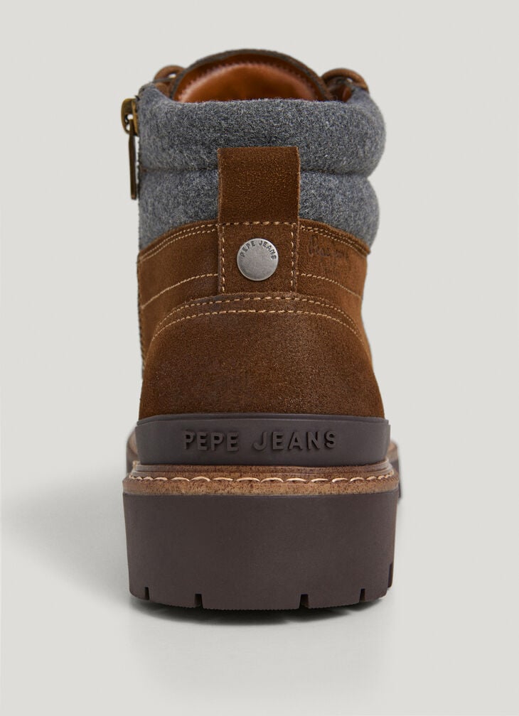 Pepe Jeans Suede Boots With Lace-up Fastening