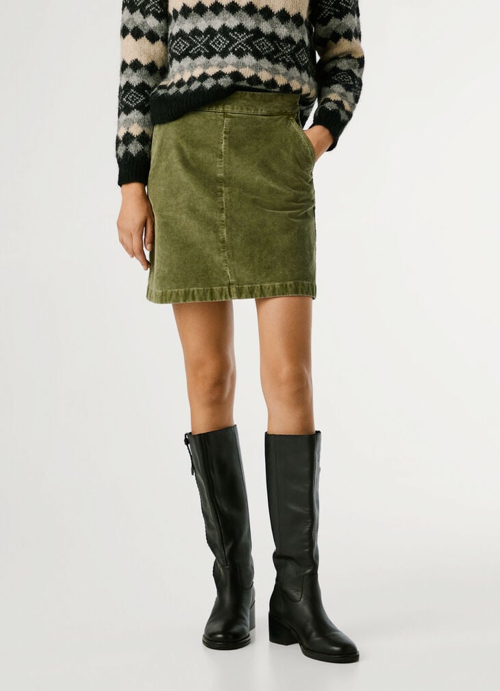 Pepe Jeans Suede Mini Skirt
