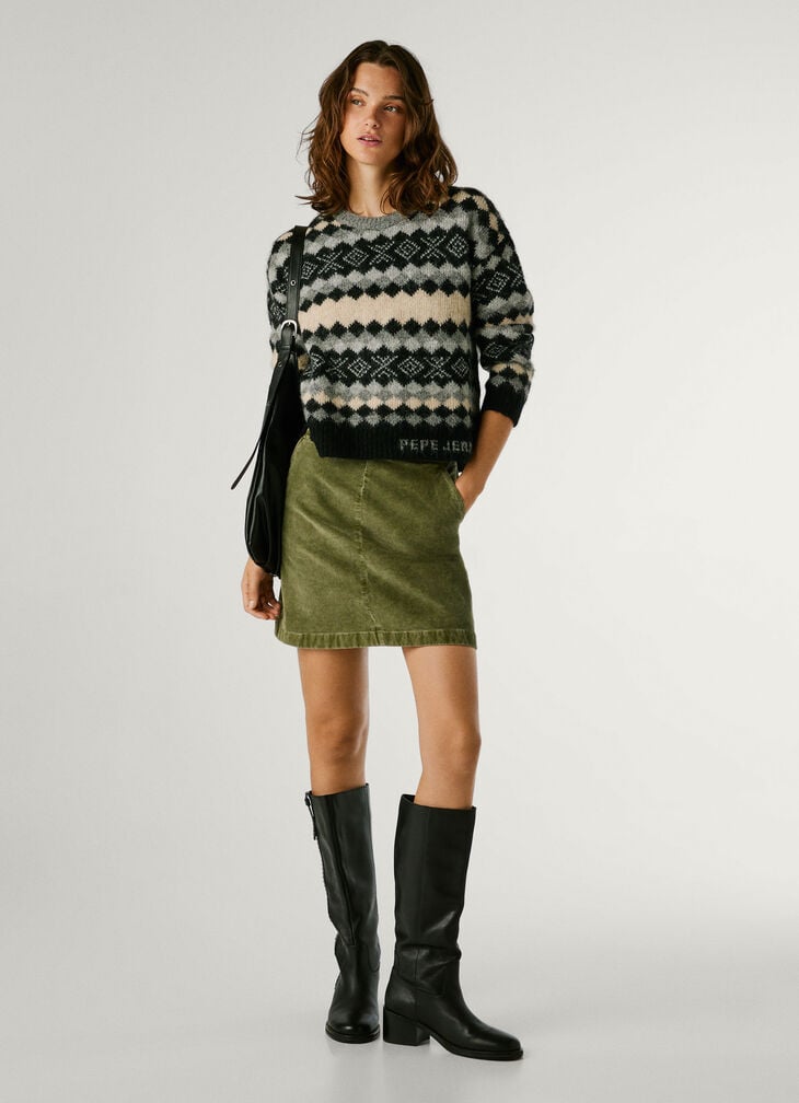 Pepe Jeans suede mini skirt