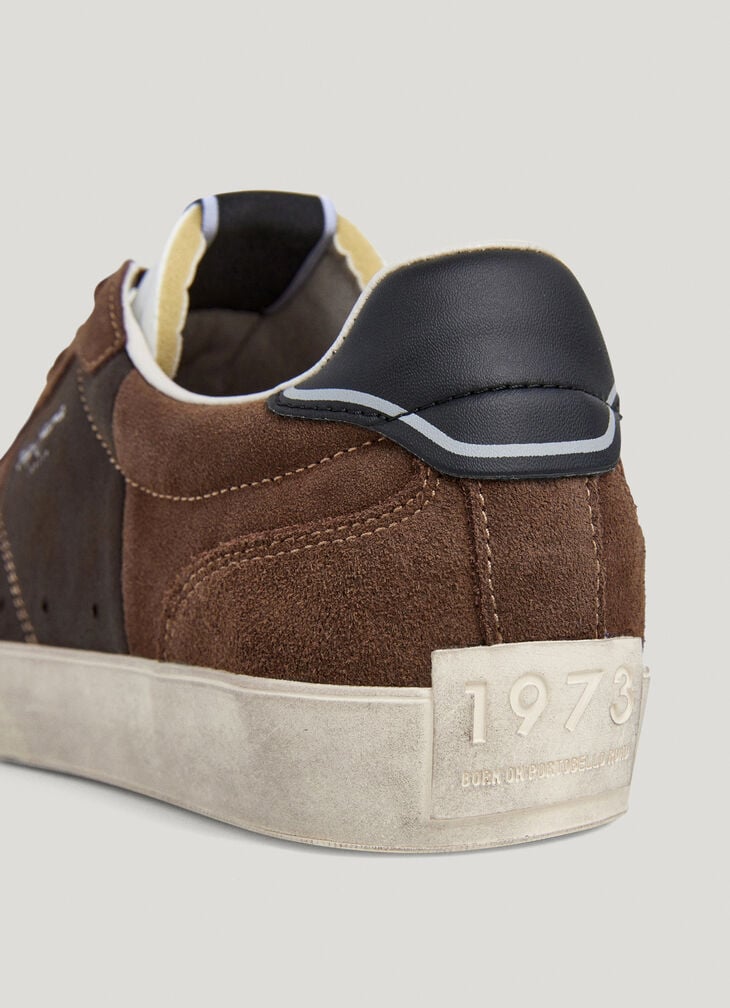 Pepe Jeans Suede Trainers With Leather Details