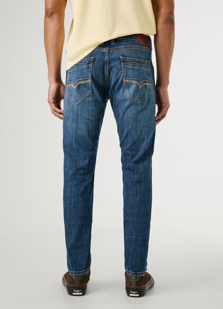 Pepe Jeans Taper Fit Mid-rise Jeans - Spike