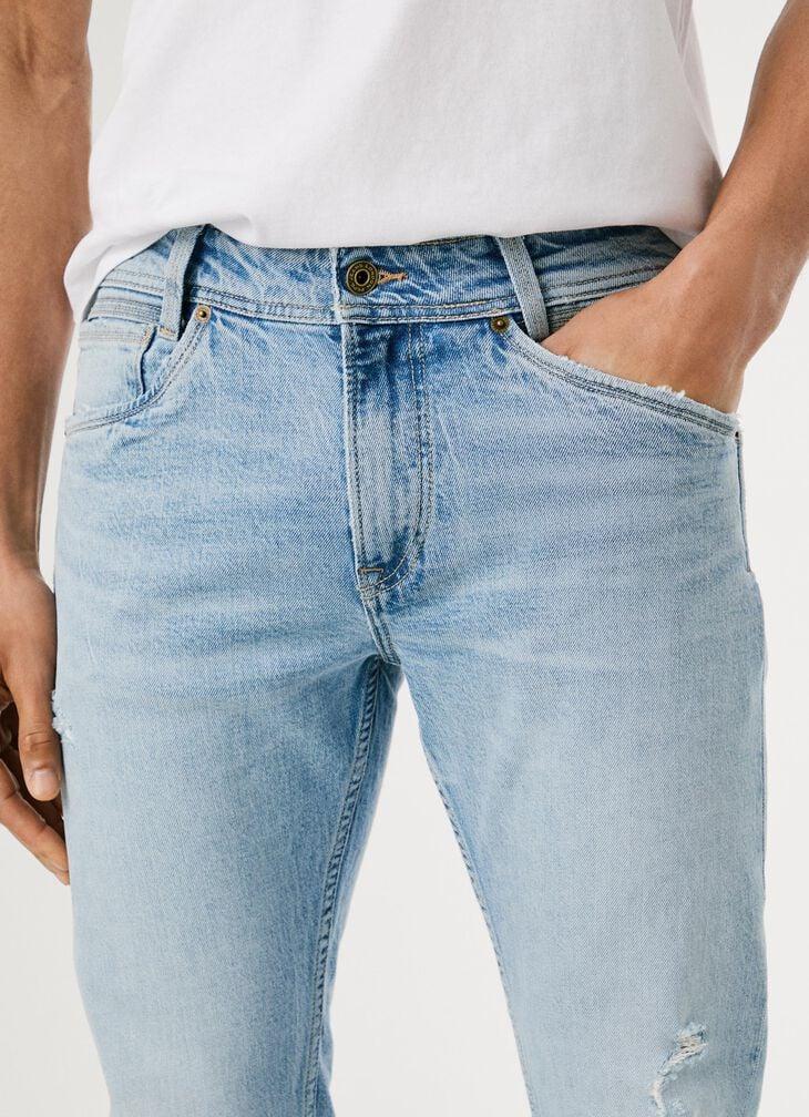 Pepe Jeans Taper Fit Mid-rise Jeans - Spike