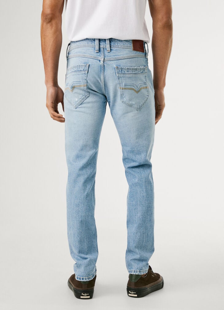 Pepe Jeans Taper Fit Mid-rise Jeans - Spike