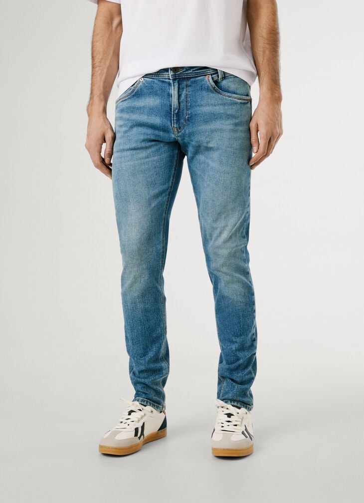 Pepe Jeans Taper Fit Mid-rise Jeans - Spike