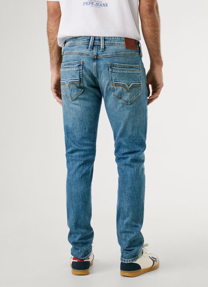 Pepe Jeans Taper Fit Mid-rise Jeans - Spike