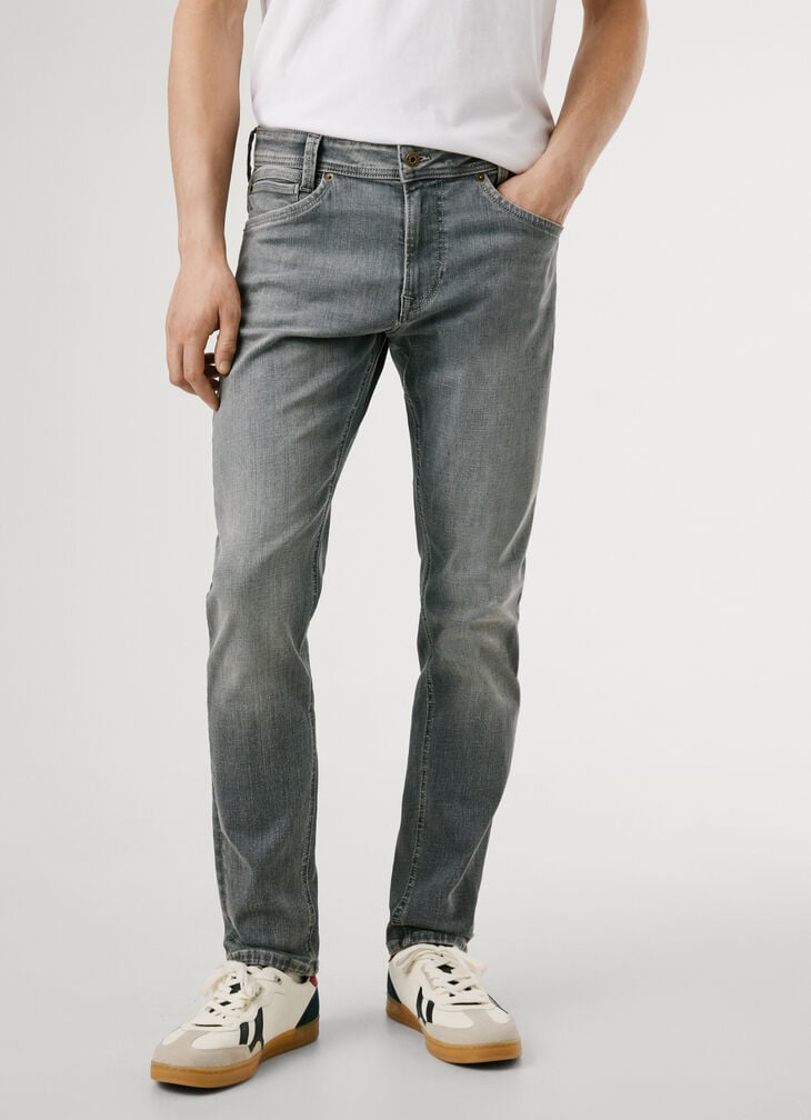 Pepe Jeans Taper Fit Mid-rise Jeans - Spike