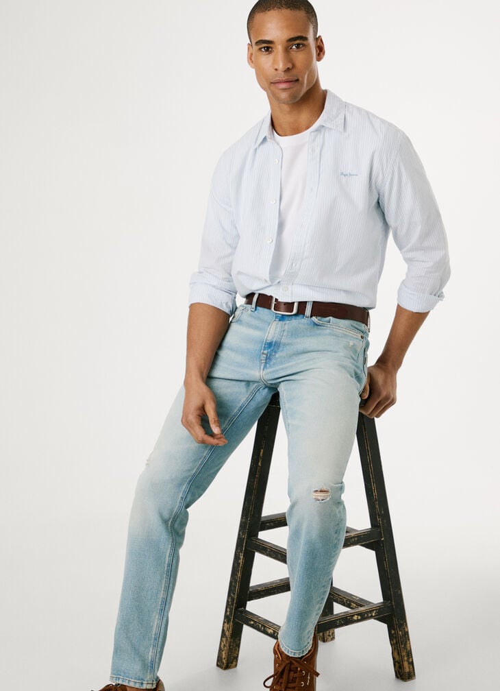 Pepe Jeans taper fit mid-rise jeans - stanley