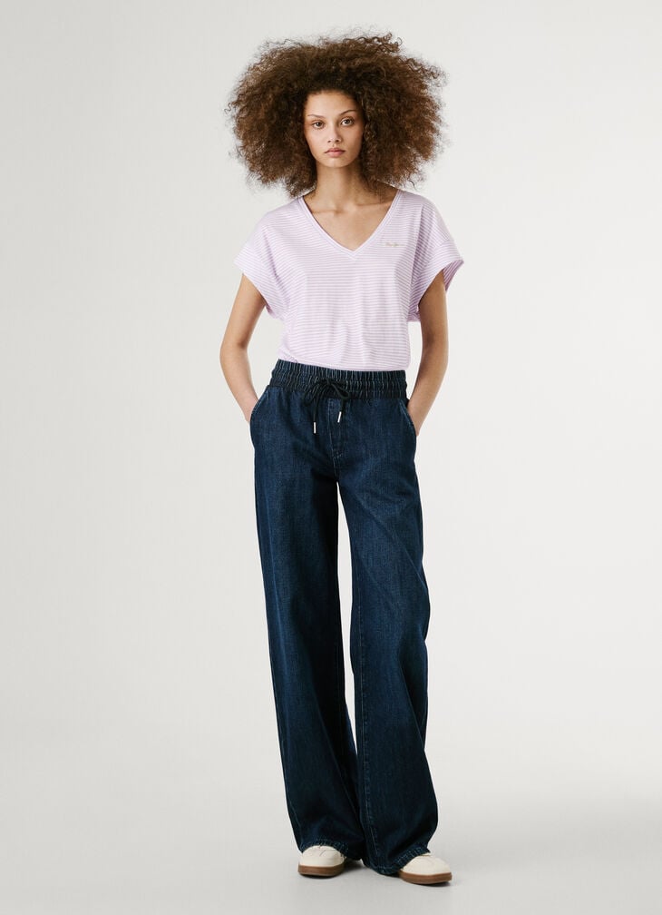 Pepe Jeans V-neck Striped T-shirt