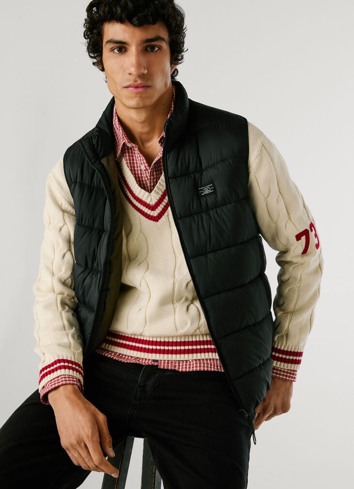 Pepe Jeans zip closure padded gilet