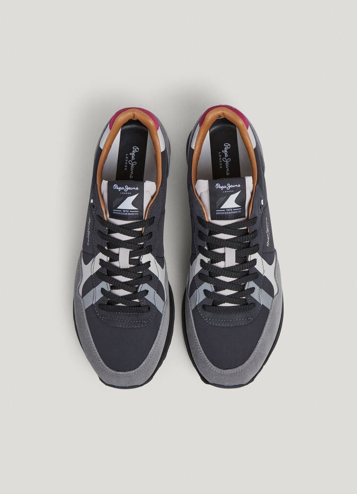 Pepe Jeans Running Trainers With Suede Details- Brit