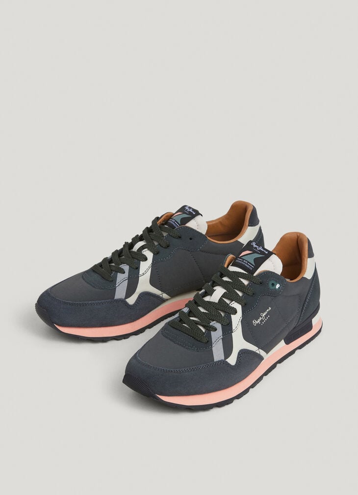 Pepe Jeans Running Trainers With Suede Details- Brit